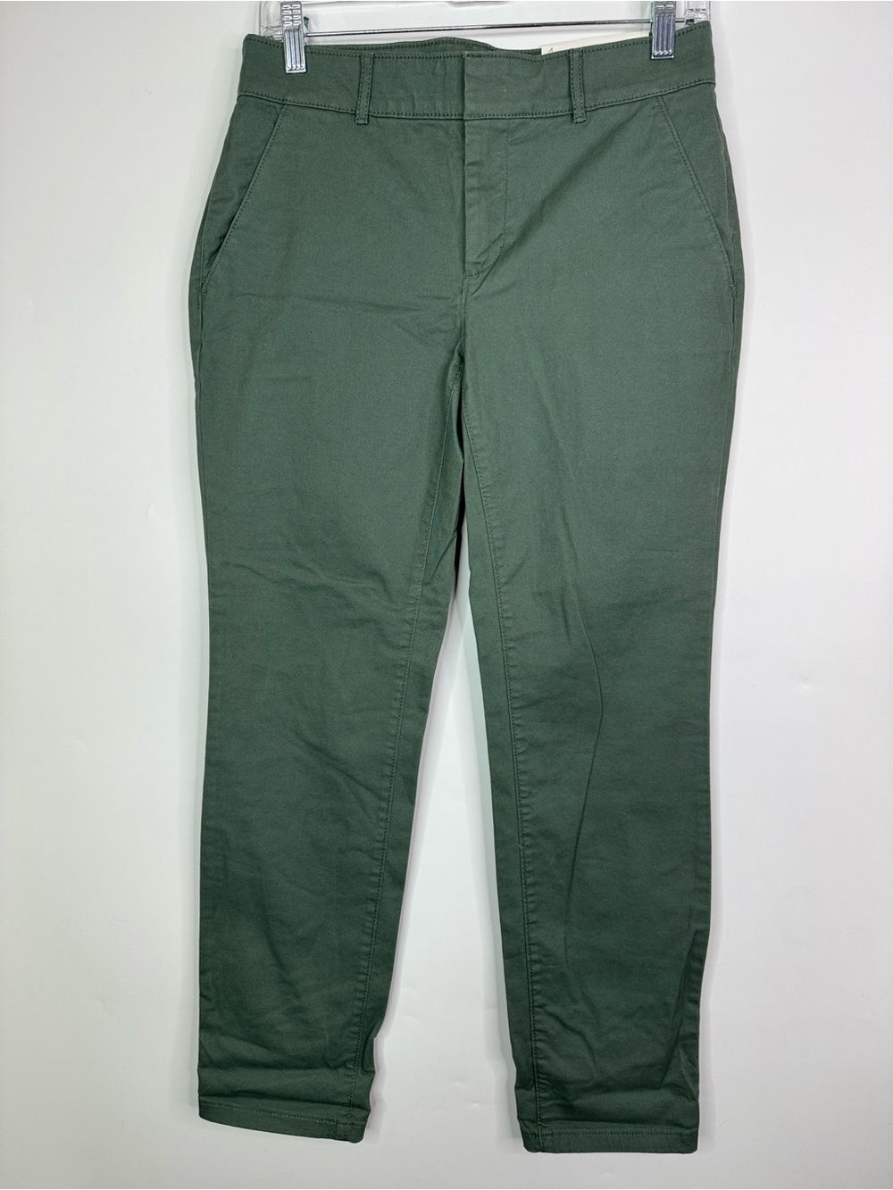 Loft Girlfriend Chino Green Pants Size 4 NWT